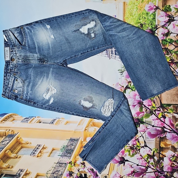 AG Adriano Goldschmied Phobe High Waist Distressed Jeans Size 26 - Picture 1 of 12